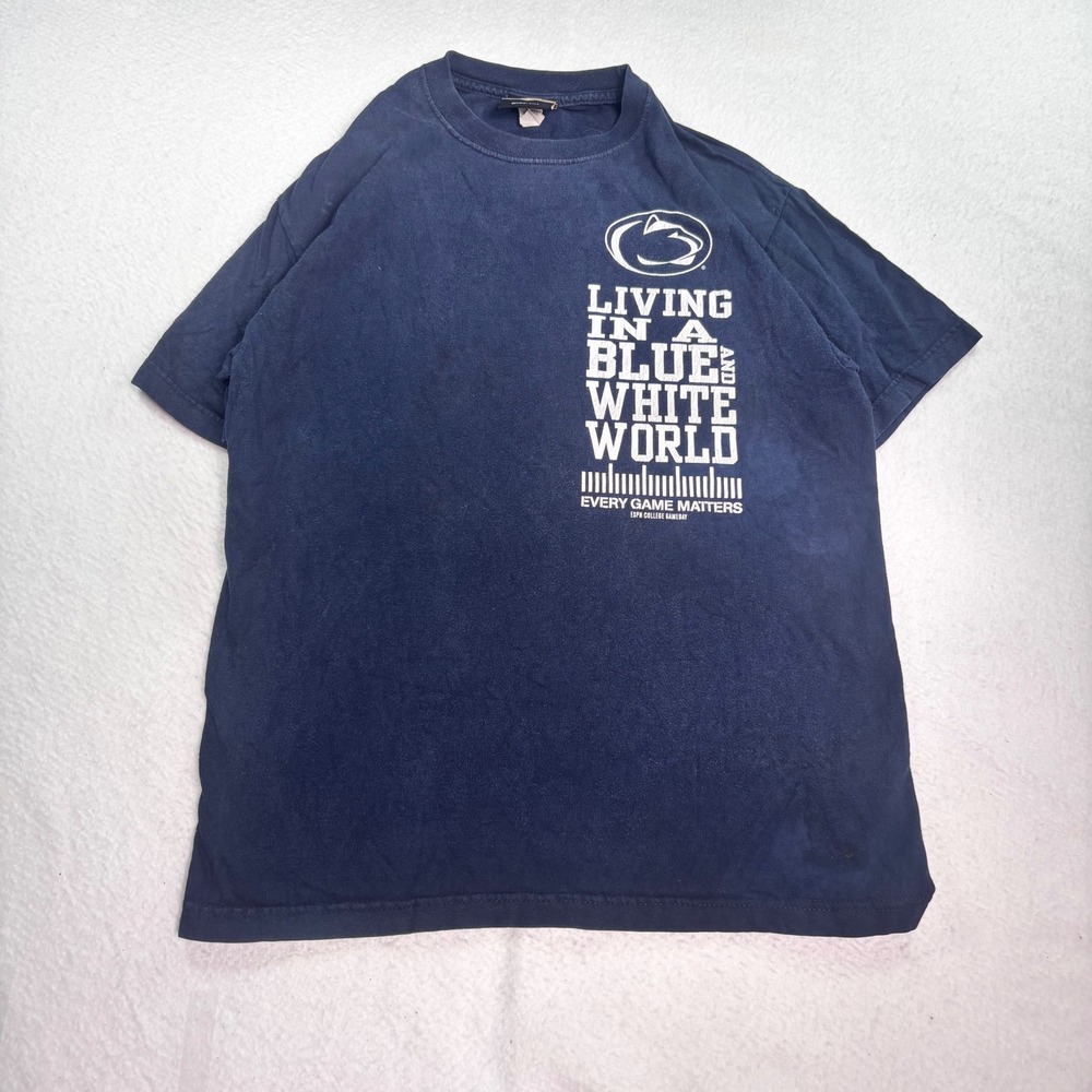 Penn State Nittany Lions ESPN College GameDay Football Graphic TShirt Large Blue